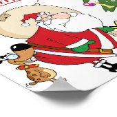 De kerstman was hier Merry Kerstmis Poster (Hoek)
