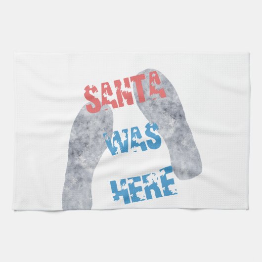 De kerstman was hier theedoek (Horizontaal)