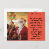 De kerstman wat ik mis dit jaar feestdagenkaart (Voorkant / Achterkant)