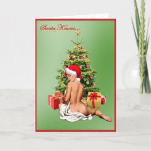 De kerstman weet... feestdagen kaart