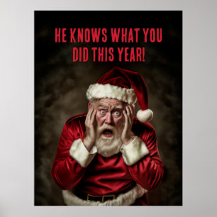 De kerstman weet wat je dit jaar hebt gedaan. poster