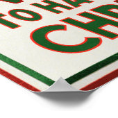 De kerstman wil dat je een prettige kerst hebt poster (Hoek)