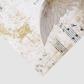 De kerstman Wings Music Gold Decoupage Idee Tissuepapier (Detail)