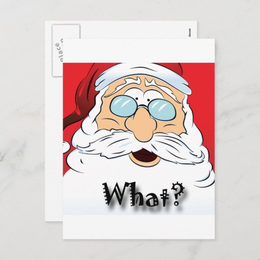 De kerstman zegt wat? Kerstontwerp Feestdagenkaart (Voorkant / Achterkant)