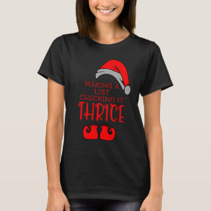 De kerstmannetjes Santa Hat Graphi controleren T-shirt