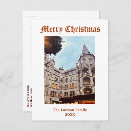 De kerstmarkt in München aanpassen Briefkaart (Voorkant / Achterkant)
