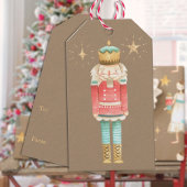 De Kerstmis Notenkraker Rustieke Kraft Cadeaulabel