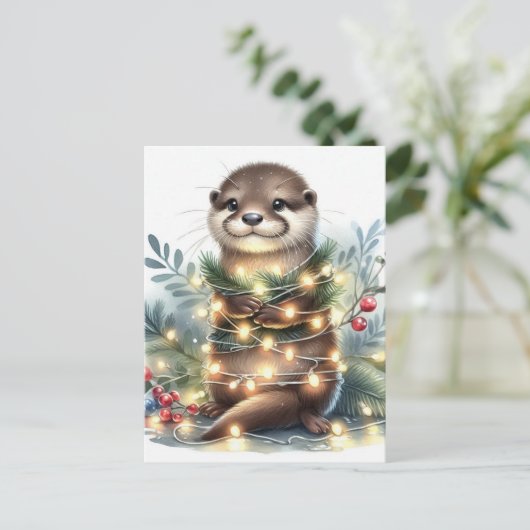 De kerstotter briefkaart (Staand voorkant)