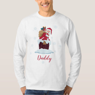 De kerstreis van de Kerstman op het dak personalis T-shirt