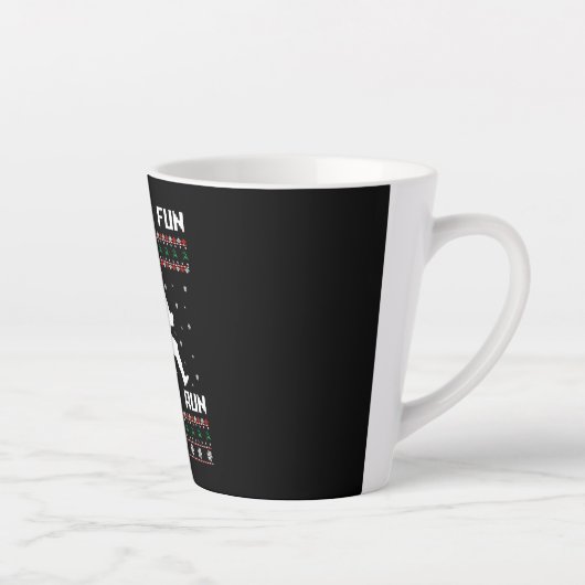 De kerstrun, wat leuk is het om te rennen latte mok (Rechts)