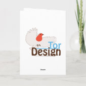 De kerstspin feestdagen kaart (Achterkant)