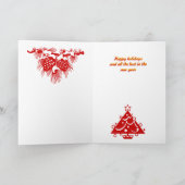 De kerstspin feestdagen kaart (Binnen)