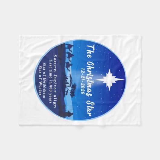 De kerstster fleece deken (Voorkant (Horizontaal))