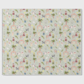 De kerstvakantie van de Natinity Cadeaupapier (Vlak)