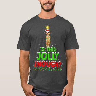 De kerstverlichting is dit grof genoeg Meerkat Chr T-shirt