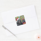 De kerstverrassing vierkante sticker (Envelop)