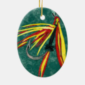 De kerstversiering van de Firecracker Keramisch Ornament (Achterkant)