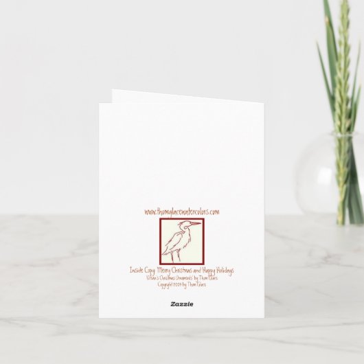 De kerstversiering van de oceaan feestdagen kaart (Achterkant)