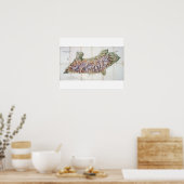 De ketting van Mont Blanc uit een daadwerkelijk on Poster (Keuken)