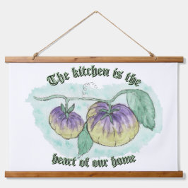 De keuken is het hart van het huis hangend wandkleed