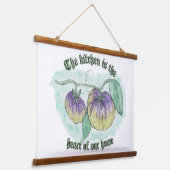 De keuken is het hart van het huis hangend wandkleed (Gebogen)