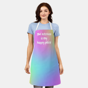 De Keuken is mijn gelukkige plek, kleurrijk Apron Schort