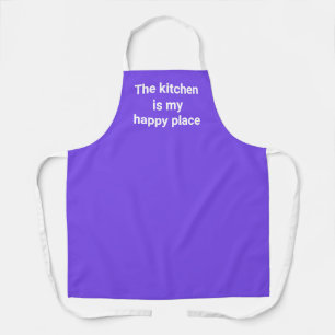 De keuken is mijn gelukkige plek Paars Apron Schort