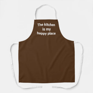 De Keuken is mijn Happy Place Brown Schort