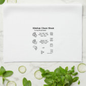 De Keuken Teller Handdoek met vlees koken temps (Gevouwen)