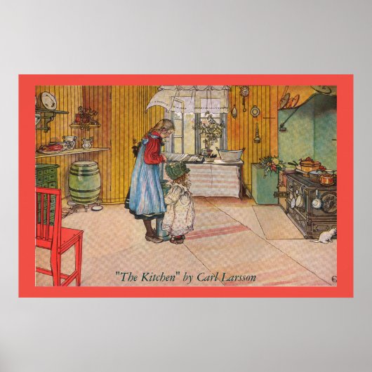 De keuken van Carl Larsson Fine Art Poster (Voorkant)