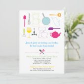 De keukendoucheuitnodiging bekijken kaart (Staand voorkant)