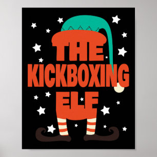 De Kickboksel Elf Kerst Pyjama - Kickboksen C Poster