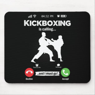 De Kickboksen Roept Retro Martial Arts Mannen K Muismat