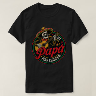 De Kickenste Papa Mariachi Skelet Mexicaanse Vader T-shirt