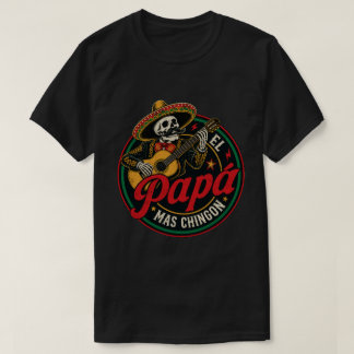 De Kickenste Papa Mariachi Skelet Mexicaanse Vader T-shirt