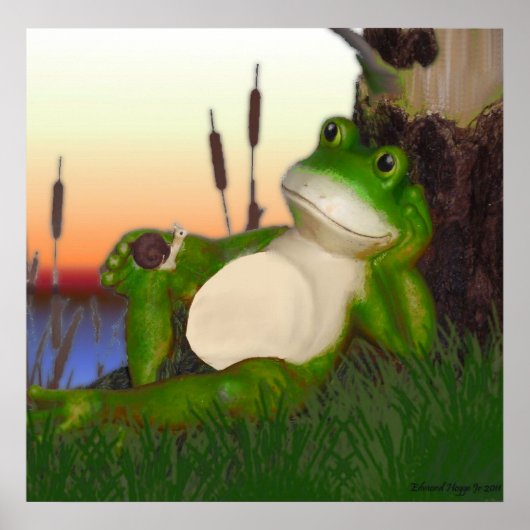 De kikker en de slak afdrukken poster (Voorkant)