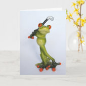 De Kikker van vaderdag Kaart (Gele Bloem)