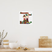 De Kinder aflezing van het teken is gestreken Poster (Keuken)