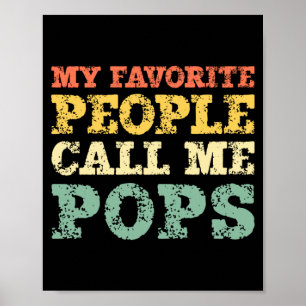 De kinderen noemen me Pops Vintage Poster