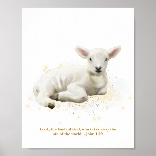 De Kinderen van het lam van God illustratie Nurser Poster (Voorkant)