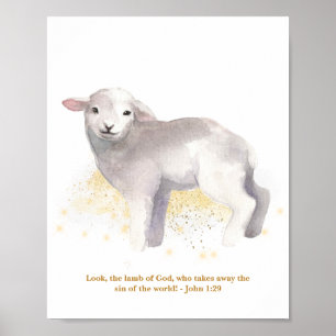 De Kinderen van het lam van God illustratie Nurser Poster