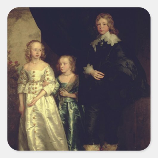 De kinderen van Thomas Wentworth Vierkante Sticker (Voorkant)