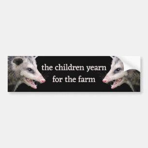 De kinderen verlangen naar het Boerderij Bumpersticker