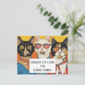 De kinderloze kat dames voor Kamala Briefkaart (Staand voorkant)