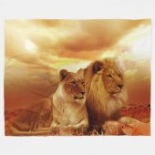 De KING en de QUEEN van het OERWOUD Fleece Deken (Voorkant (Horizontaal))