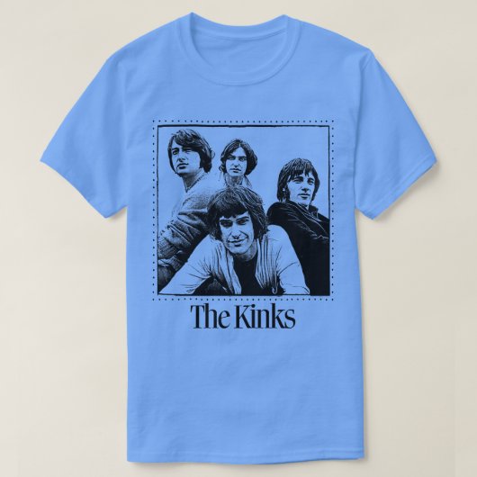 De Kinks Retro stijl ventilator ontwerp T-shirt (Design voorkant)