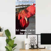 De kip kan over de weg kruisen poster (Thuiskantoor)
