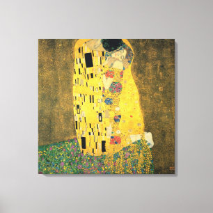 De Kiss - Gustav Klimt Canvas Afdruk