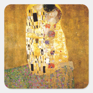 De Kiss Gustav Klimt Vierkante Sticker