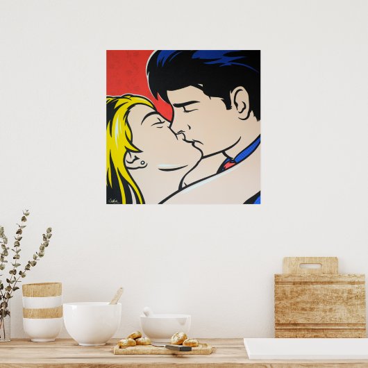 De Kiss Pop Art Poster (Keuken)